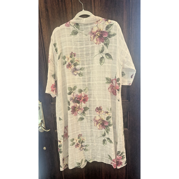 M Made In Italy Silk Blend Floral Kimono Cardigan Size Small - Picture 5 of 5